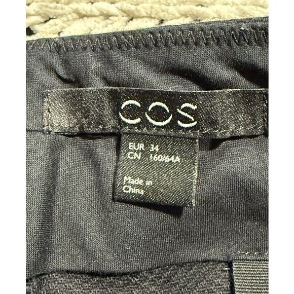 COS Collection of Style Ankle Pants Womens 4 EU 34 Black Stretch 282721 03280135 - Picture 2 of 12